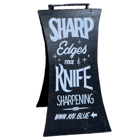 Sharp Edges A-Frame Sign
