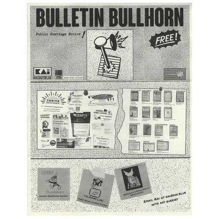 Bulletin Bullhorn Newsprint Front