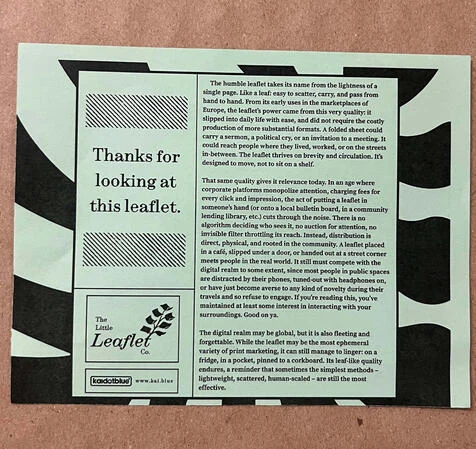 Little Free Leaflet Ver 2 Back