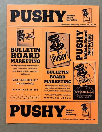 Pushy Bulletin Marketing Tear Off Sheet
